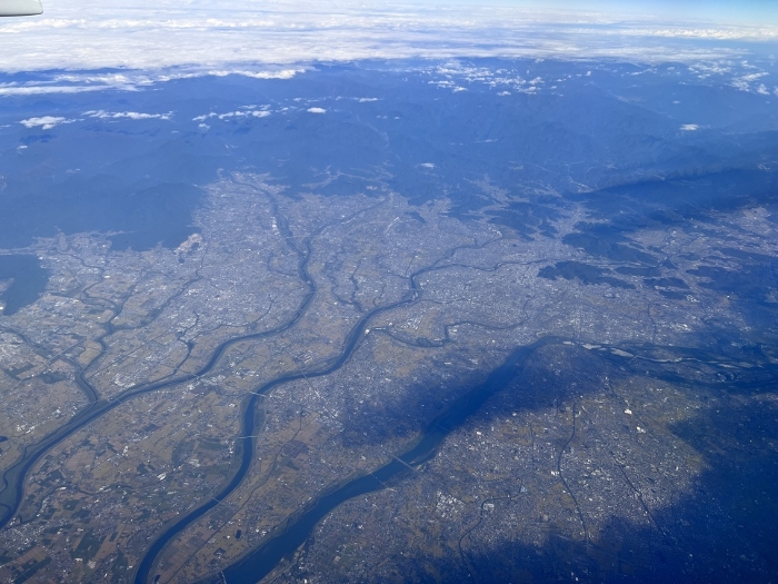 Nobi Plain seen from the sky Gifu City, Hashima City, Ogaki City, etc., Gifu Prefecture