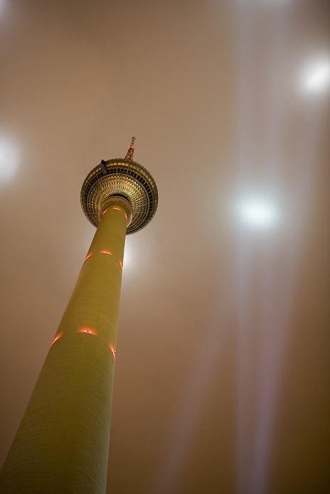 Berlin, Germany Berlin TV Tower The Berlin TV Tower at the Alexanderplatz, Berlin, Germany, during the Festival of Lights 2007
