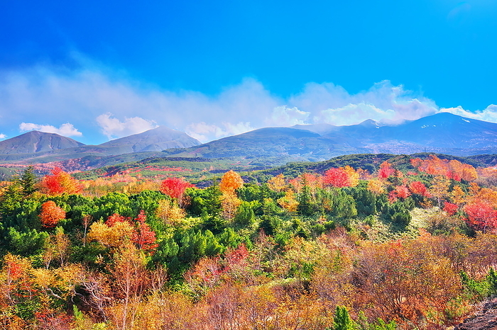 Tokachidake mountain range from Bogakudai, Hokkaido