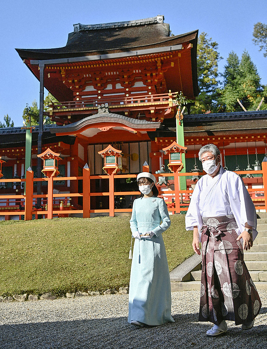 Princess Kako visits Kasuga Taisha Shrine Kako, the second daughter of the Akishino family, visits the main shrine of Kasuga Taisha Shrine in Nara, Japan, October 2, 2022. 2:51 p.m., October 8, 2022, in Nara City.