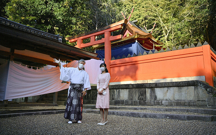 Princess Kako visits Kasuga Taisha Shrine Kako, the second daughter of the Akishino family, inspects the main shrine of Wakamiya at Kasuga Grand Shrine in Nara, Japan, October 2, 2022. 3:55 p.m., October 8, 2022, in Nara, Japan.