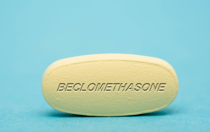Beclomethasone pill, conceptual image Beclomethasone pill, conceptual image., by WLADIMIR BULGAR SCIENCE PHOTO LIBRARY