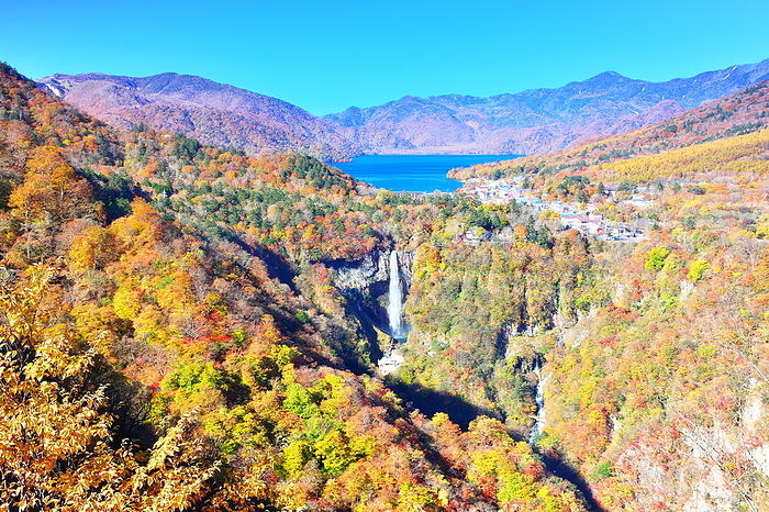 Kegon Falls and Chuzenji Lake from Akechidaira, Tochigi Prefecture