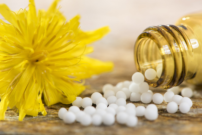 alternative medicine with herbal and homeopathic pills
