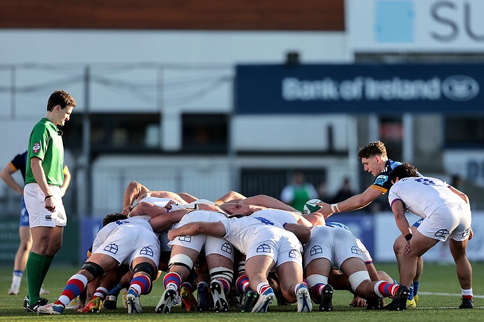 A view of a scrum 18 11 2022 Rugby Friendly, Energia Park, Donnybrook, Dublin 18 11 2022 Leinster vs Chile A view of a scrum Mandatory Credit  INPHO Laszlo Geczo