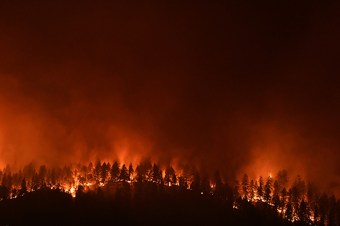 Rum Creek Fire, Oregon, USA Rum Creek Fire near Merlin, Oregon, USA, in August 2022. , by NOAA SCIENCE PHOTO LIBRARY