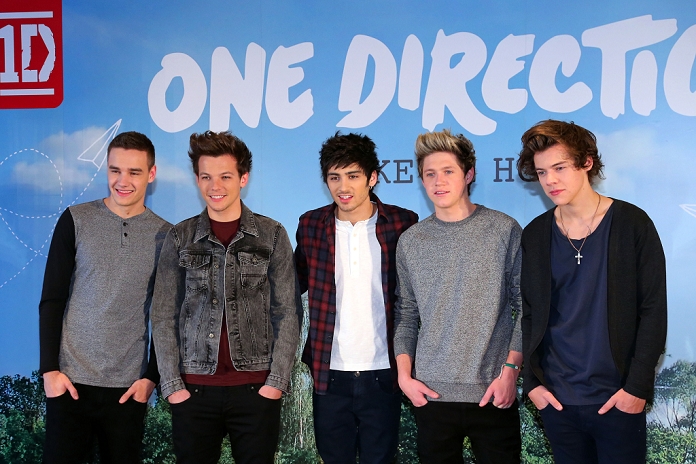 Liam Payne, Louis Tomlinson, Zayn Malik, Niall Horan and Harry Styles, Jan 18, 2013 : One Direction in Japan, January 18th 2013, Tokyo, Japan. (L-R) Liam Payne, Louis Tomlinson, Zayn Malik, Niall Horan, Harry Styles.  One Direction's first press conference in Japan to promote their new album Take Me Home. The boy band is here for 3 days and will appear on Japanese TV's Friday night music show tonight before hosting a fan party on Saturday.  (Photo by AFLO)