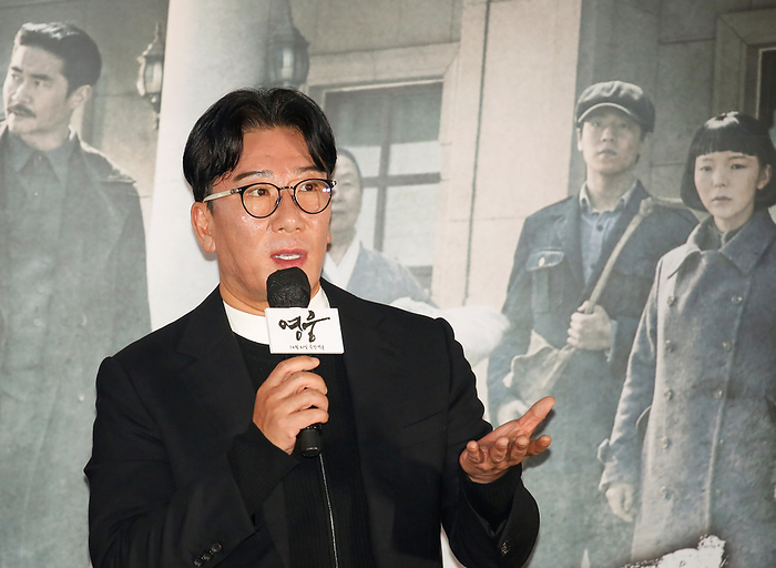 Press preview of the movie  Hero  in Seoul Yoon Je Kyoon, Dec 8, 2022 : South Korean film director Yoon Je Kyoon attends a press conference after a press preview of the movie  Hero  in Seoul, South Korea. The upcoming South Korean musical drama film is about Korean independence fighter Ahn Jung Geun  1879 1910  who assassinated on October 26, 1909, Ito Hirobumi, Japan s first prime minister and resident general of Korea at Harbin station in northern China. Ahn was executed at the age of 31 in March 1910. Japan colonised Korea from 1910 to 1945.  Photo by Lee Jae Won AFLO   SOUTH KOREA 
