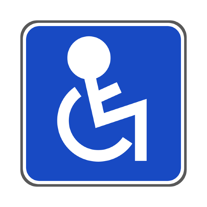 Wheelchair parking signs. Wheelchair area icon. Vector.