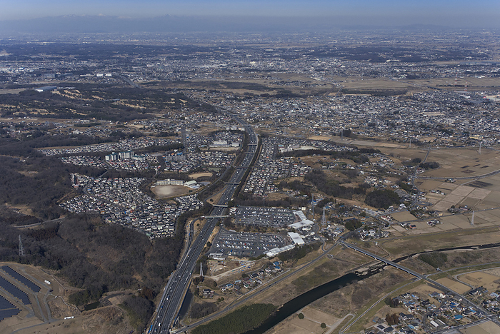 Aerial view of Kosaka Service Area