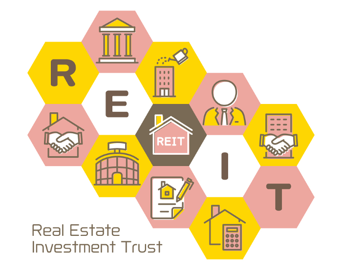 REIT (Real Estate Investment Trust) Hexagonal Logo