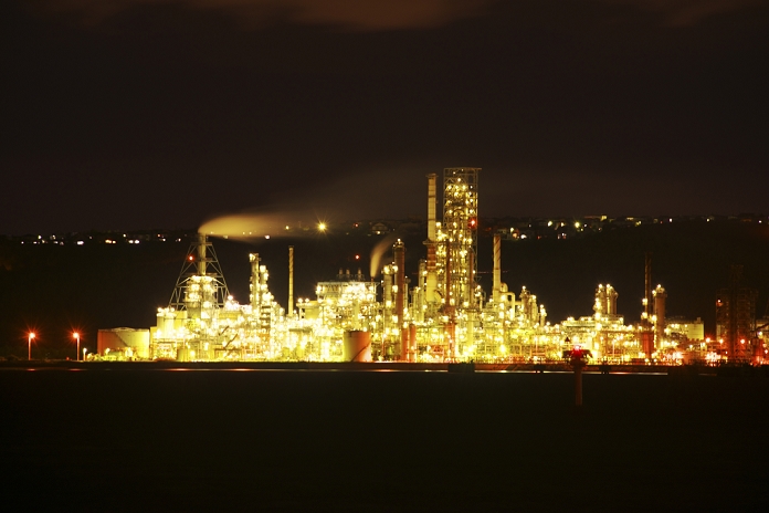 Night view of JX Nippon Oil & Energy, Hokkaido