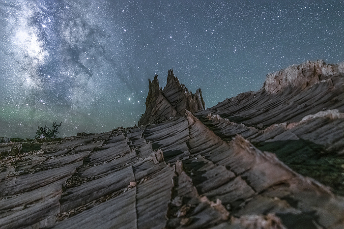 Milky Way above a delicate rock formation in Southern Utah