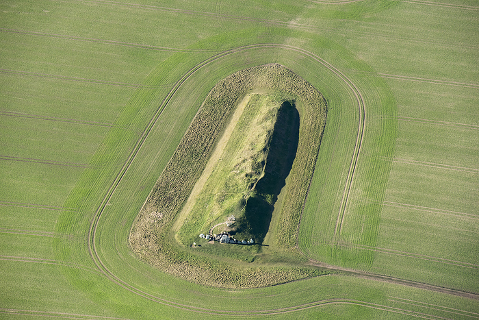West Kennet Long Barrow, a Neolithic chambered burial mound, Wiltshire, 2019. Creator: Damian Grady. West Kennet Long Barrow, a Neolithic chambered burial mound, Wiltshire, 2019. Photo by: Damian Grady.