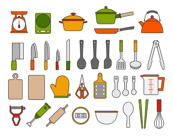 Material set of cookware (with lines)