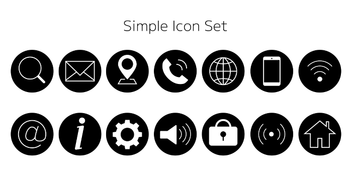 Simple icon set Business Internet