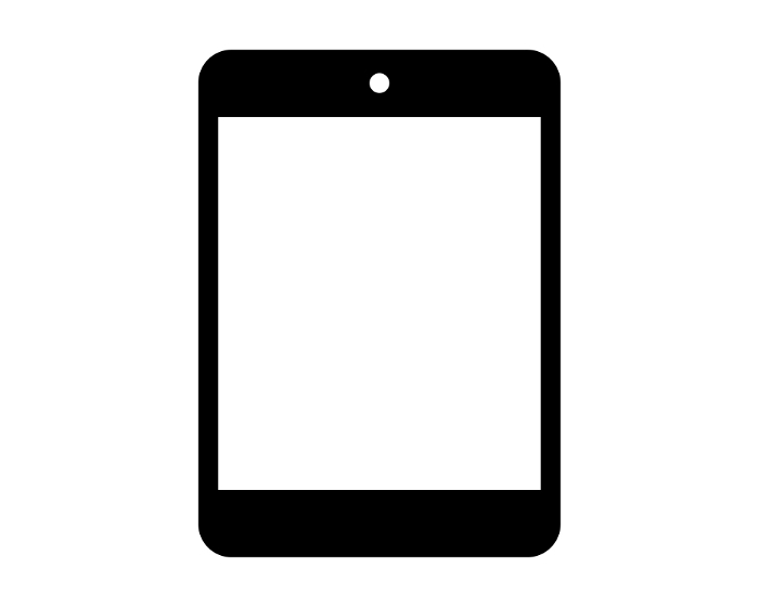 Illustration of simple silhouette tablet