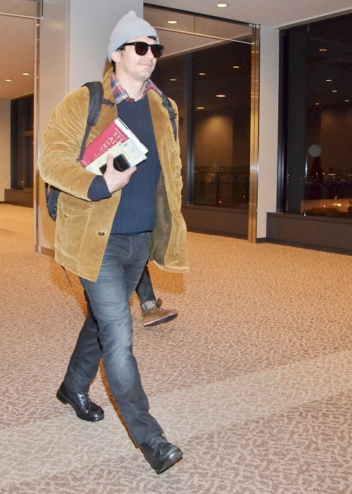 James Franco, Feb 19, 2013 :  Tokyo, Japan : Actor James Franco arrives at Narita International Airport in Chiba prefecture, Japan on February 19, 2013.