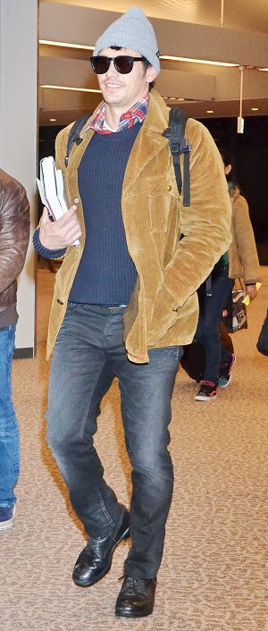 James Franco, Feb 19, 2013 : Tokyo, Japan : Actor James Franco arrives at Narita International Airport in Chiba prefecture, Japan on February 19, 2013.