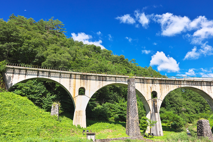 Miyamori River Bridge in summer, Iwate Prefecture