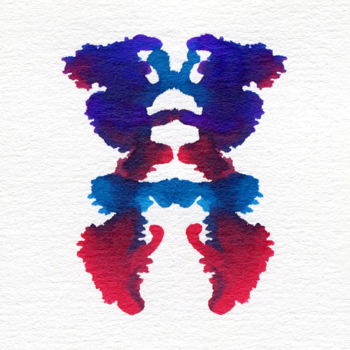 Ink stains like Rorschach test