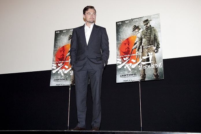 Leonardo DiCaprio, Mar 02, 2013 : Tokyo, Japan - Leonardo DiCaprio greets the audience on stage of during a stage greeting for the movie 