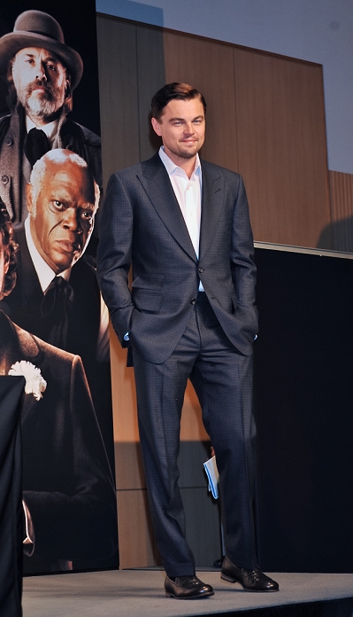 Leonardo DiCaprio, Mar 02, 2013 : Actor Leonardo DiCaprio attends a  press conference for 'Django Unchained' in Tokyo, Japan on March 2, 2013.