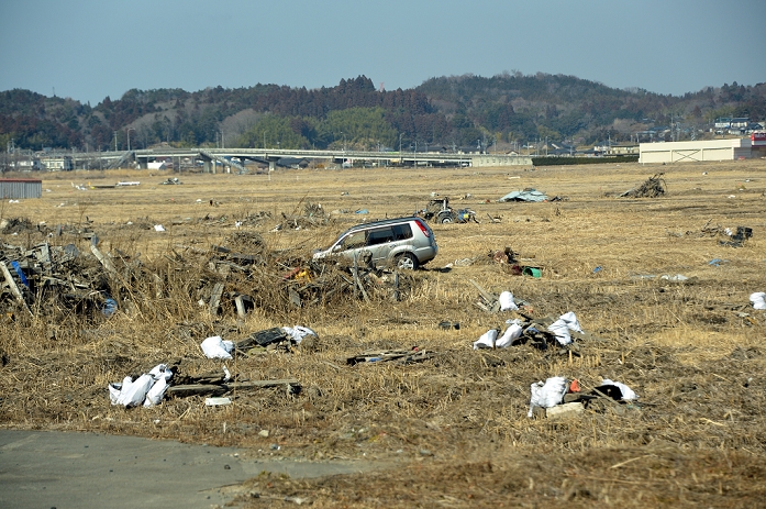 Great East Japan Earthquake Already 2 years have passed since the catastrophe. February 28, 2013, Minami Soma City, Japan   Nothing much has changed after almost two years of sorrows and anger with no hope and end in sight in Minai Soma, a sleepy little country town located some 240 km northeast of Tokyo on February 28, 2013.    The town situated within 20 km from the troubled nuclear power plant with runaway reactors is desolated after its residents evacuated following the March 11, 2011 disaster that devastated much of Japan s northeastern region.   Photo by Natsuki Sakai AFLO  AYF  mis 