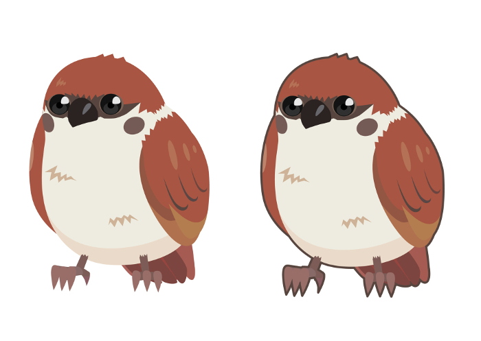 Clip art of sparrow