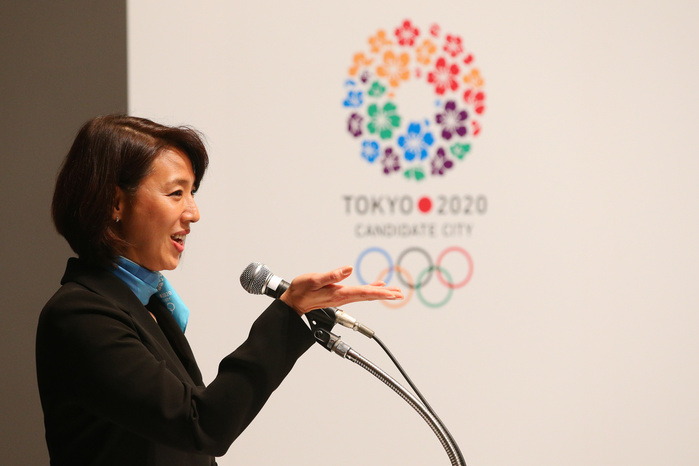 Tokyo 2020 Olympic Bid IOC evaluation commissioner visit Bid Committee Press Conference Mikako Kotani, MARCH 7, 2013 : Former synchronized swimming player Mikako Kotani serves as the moderator during a Press conference about the presentations of the Tokyo 2020 bid Committee in Tokyo, Japan. presentations of Tokyo 2020 bid Committee in Tokyo, Japan.  Photo by AFLO SPORT   1090 . 