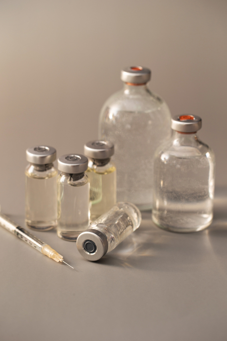 Syringes and vials Vaccination image