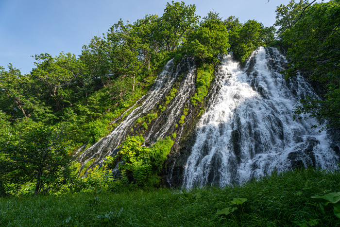 Oshinkoshin Falls in summer Shari-cho, Hokkaido, Japan
