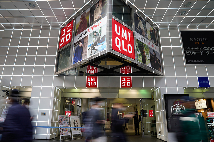 Japanese fashion giant Uniqlo to raise pay up to 40 percent January 13, 2023, Tokyo, Japan   A Uniqlo store in downtown Tokyo, Japan on January 13, 2023. Uniqlo operator Fast Retailing Co. announced a pay increase for its workers in Japan by up to 40 percent from March.  Photo by AFLO 