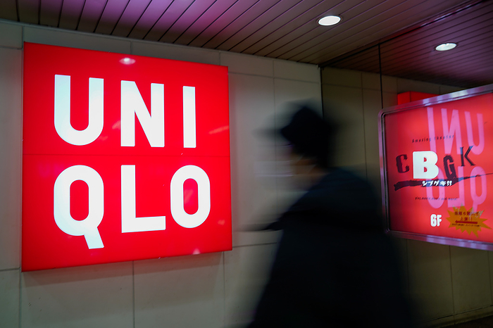 Japanese fashion giant Uniqlo to raise pay up to 40 percent January 13, 2023, Tokyo, Japan   A signage of Uniqlo in downtown Tokyo, Japan on January 13, 2023. Uniqlo operator Fast Retailing Co. announced a pay increase for its workers in Japan by up to 40 percent from March.  Photo by AFLO 