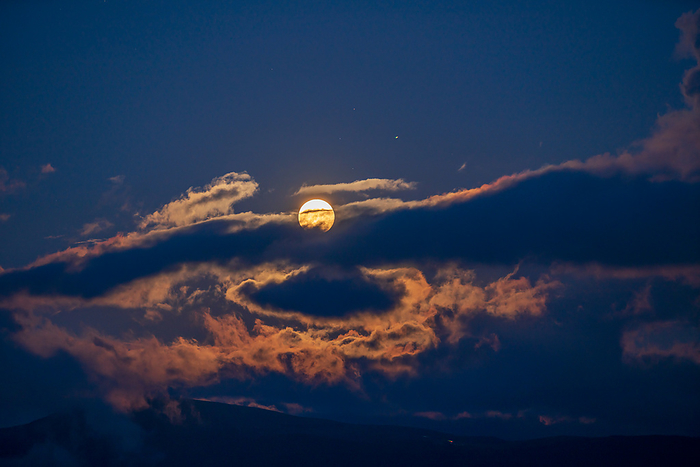 Full moon and clouds