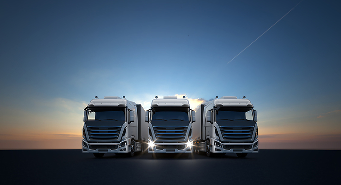 white truck for logistics company - 3D Illustration, Photo by Zoonar/Rocco Herrman