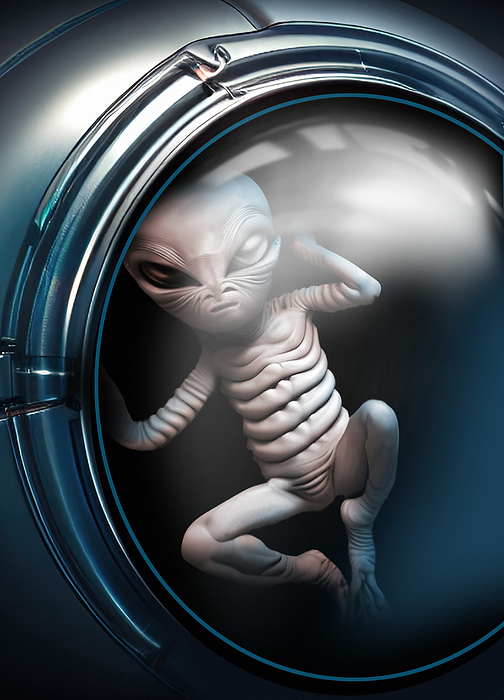 Alien in a container, illustration Alien in a container, illustration., by VICTOR HABBICK VISIONS SCIENCE PHOTO LIBRARY
