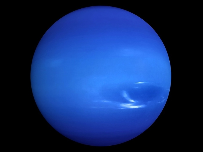 Neptune with clouds and atmosphere, illustration Neptune with clouds and atmosphere, illustration., by FreelanceImages Universal Images Group SCIENCE PHOTO LIBRARY