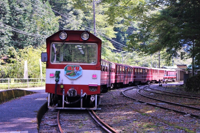 Oigawa Railway] Igawa Station on the Igawa Line, Kuha 600 class