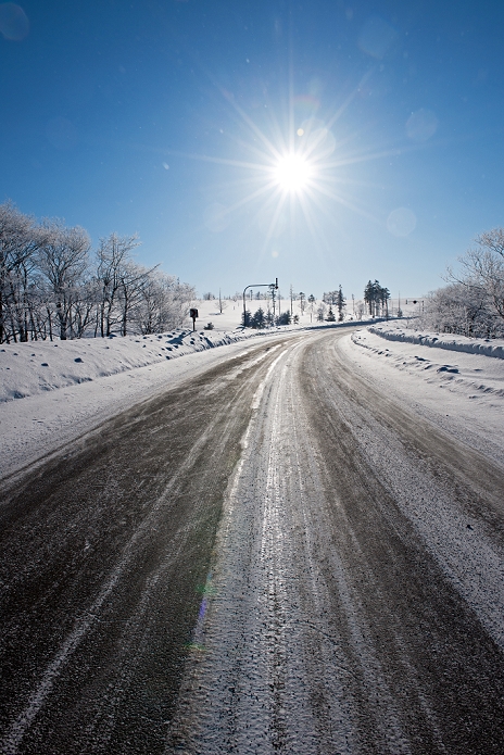 Hokkaido Bihoro Pass Winter Road