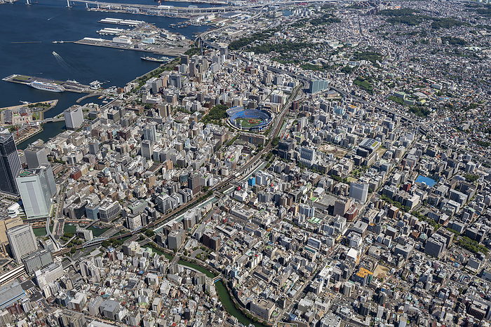 Aerial photography around Kannai area, Yokohama City, Kanagawa Prefecture