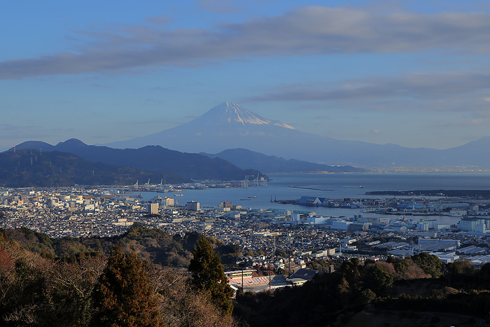 Mt. Fuji and Shimizu Port, Shizuoka Prefecture Taken from Nihondaira