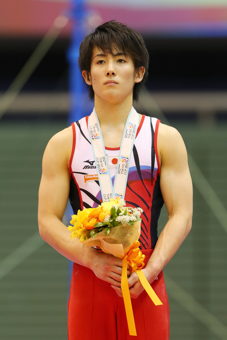 Gymnastics World Cup Tokyo Kato Finishes 2nd, Just Misses the Leader Ryohei Kato  JPN  April 7, 2013   Artistic Gymnastics :: FIG Artistic Gymnastics World Cup, Tokyo Cup 2013 FIG Artistic Gymnastics World Cup, Tokyo Cup 2013 Men s Individual All round Medal Ceremony at Komazawa Gymnasium, Tokyo, Japan.   Photo by AFLO SPORT   1045 .