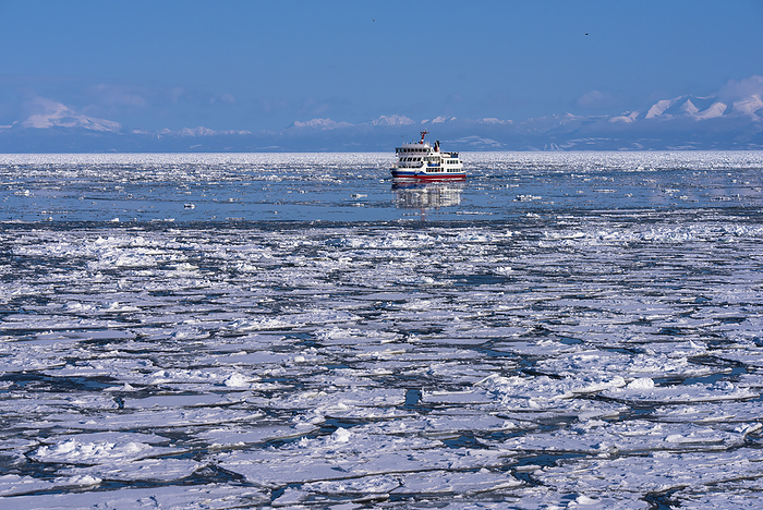 Icebreaking Sightseeing Boat in the Sea of Okhotsk