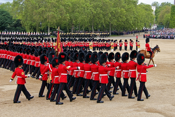United Kingdom Soldiers at Trooping the Colour 2012, The Queen s Official Birthday Parade, Horse Guards, Whitehall, London, England, United Kingdom, Europe