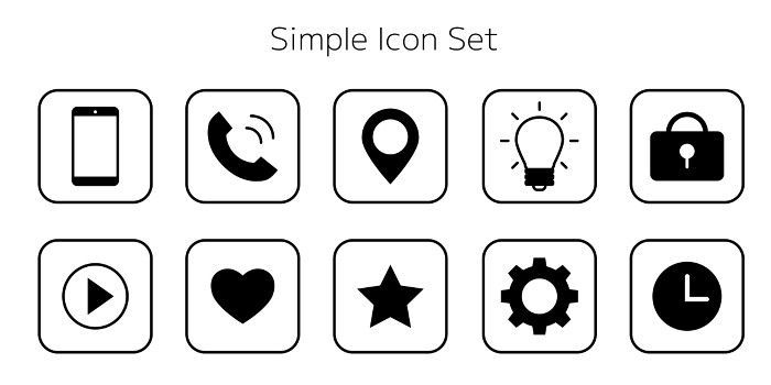 Simple Icon Set Business