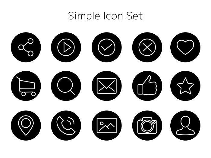 Simple Icon Set Business