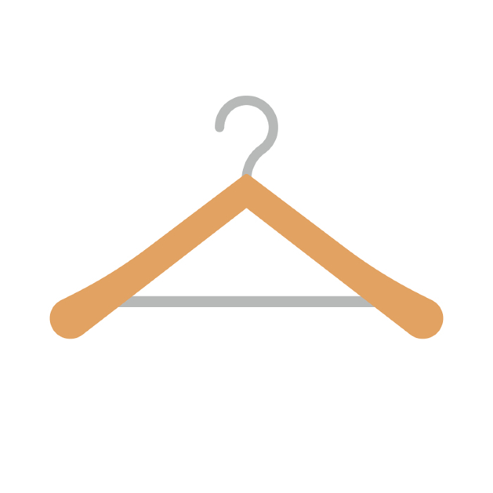 Wooden coat hanger icon. Vector.