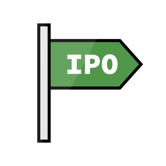 IPO. icons of initial public offerings. Vector.