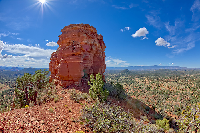 The south spire on the south summit of Cockscomb Butte in Sedona Arizona. The south spire on the south summit of Cockscomb Butte in Sedona, Arizona, United States of America, North America, Photo by Steven Love